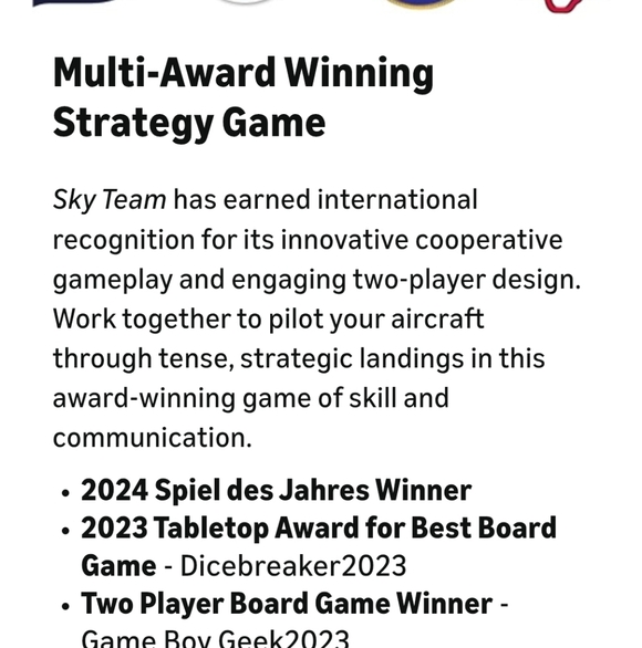 NWT Sky Team Board Game By Scorpion Masqué - Picture 6 of 6